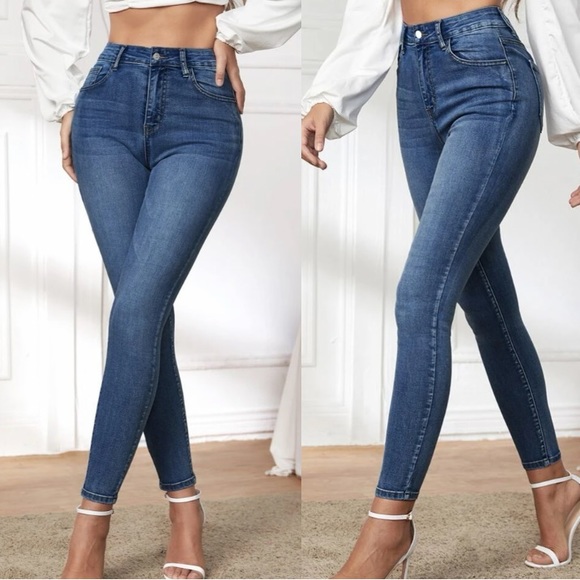 Premium dark wash skinny jeans - Picture 5 of 9